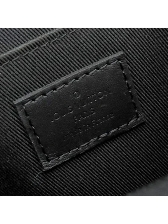 Louis Vuitton Shoulder Bag Aerogram Phone Pouch Grain Leather Black Matte - Picture 10 of 12